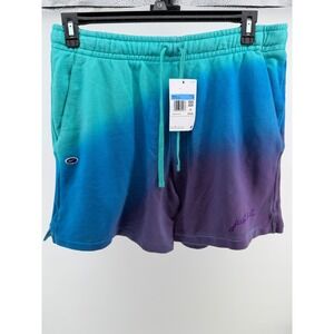Nike Mens Ombre Gradient Fleece Shorts Teal Blue Purple FQ6146-445 Size M NEW